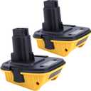 2Pack DCA1820 Battery Adapter Compatible with Dewalt 18V Tools, Compatible with De-Walt 18V to 20V Adapter, Convert 20 Volt Lithium Battery DCB201 DCB206 to 18 Volt Nicad DC9096 DE9095