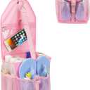 Ethereal Pink Hanging Mesh Shower Caddy Portable for College Dorm Room Essentials, Large Capacity Shower Bag for Guys/Girls, for Beach, Swimming, Gym