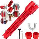 8 in 1 Faucet and Sink Wrench, Multifunctional Wrench Removal Nut Plumbing Tool, Bathroom Kitchen Plumbing Plumber for Tight Spaces Installation and Repairs