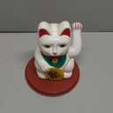 Solar Powered Cute Waving Cat, Maneki Neko Lucky Cat, Fengshui Cat Solar Lucky Waving Lucky Fortune Cat Good Luck Chinese Feng Shui Decoration Cat for Home Office and Car Decor(White)