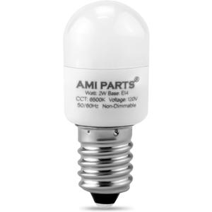 AMI PARTS W11160686 W11518235 Freezer Refrigerator Light Bulb - Waterproof Appliance Bulb Replacement for Maytag Whirlpool, Freezer Light Bulbs Replacement 6500K Non-Dimmable120V 2W A15 E14 Base