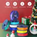 250g PLA Filament 1.75mm Bundle, SUNLU 3D Printer Filament Neatly Wound, Individually Vacuum Packed, 250g Spool, 8 Rolls, White+Red+Orange+Yellow+Green+Blue+Cyan+Purple