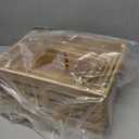 Wooden Crates for Display 5 Pack Wood Storage Crate for Home Rustic Nested Crates with Handles, Farmhouse Wooden Basket for Storage Container and Decorations