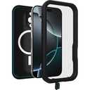 OtterBox iPhone 16 Pro FR Series Waterproof Case with MagSafe (Designed by LifeProof) - Black, Waterproof, 60% Recycled Plastic, Sleek and Stylish