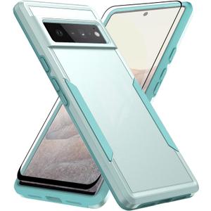 Asuwish Phone Case for Google Pixel 6 Pro with Tempered Glass Screen Protector Cover and Slim Thin Hybrid Full Body Protective Cell Accessories Pixel6Pro Pixel6 XL 6XL Pixle 6Pro 5G Women Men Green