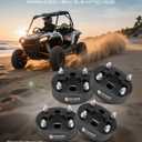 YHTAUTO 4x110 to 4x156 Wheel Adapters 2 Inch Compatible with Honda Kawasaki Suzuki Yamaha, Tire Spacers w/ M12x1.5 & 12.9 Grade Studs, 74.1mm Center Bore 4 Lug 4PCS Black