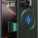 ESR for iPhone 16 Pro Case, 7X Military-Grade Drop Protection, Shock-Absorbing Rugged Cover with Camera Control Button, MagSafe Accessories Compatible, Cyber Series, Army Green