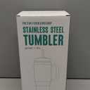 40 oz Tumbler with Handle, Insulated Tumblers with Lid and Straw, Large Metal Sports Water Bottle Jug, Thermal Stainless Steel Travel Coffee Mug Cup, Black