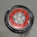 6Pcs 4" Inch Round LED Trailer Tail Lights With Backup Reverse Lights Integrated 16 LED Brake Stop Running Turn Reverse Signal Lights Grommet Mounting For Trucks Trailer RV IP67 Waterproof