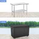 Outdoor Prep Table Cover 72 Inch,Waterproof Patio Stainless Steel Metal BBQ Table Cover All Season Protection for Outdoor Table - 72 x 24 x 35 Inch