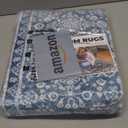 Vintage 2x7 Runner Rug, Denim Blue White Washable Runners for hallways, Super Soft Kitchen Runner Rug Non Slip, Print Faux Wool Floral Thin Carpet Runner for Entryway Indoor Bedside Runner