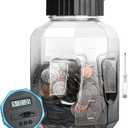 X-Large Piggy Bank for Adults Kids, Vcertcpl Digital Coin Counting Bank with LCD Counter, 2.4L Capacity, Great Coin Counter Bank Money Counting Jar with Total Amount Displayed (G Gray, X-Large)