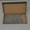 32pcs Square Chair Leg Floor Protectors, Felt Furniture Pads for Hardwood Floors, Silicone Chair Leg Covers to Protect Wood Tile Floors, Floor Protectors for Chairs, Not Fall Off, Clear, X-Small