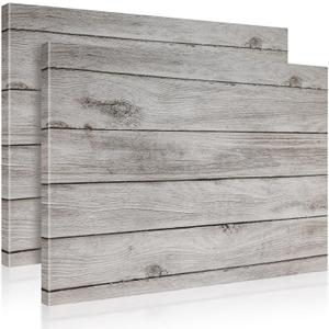 2-Pack Decorative Magnetic Dry Erase Board, 24" x18", Gray Wood