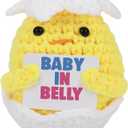 2 x Funny Baby Announcement Gifts for Expecting Mom Pregnancy Reveal Gifts Ideas for Aunt New Mom Mother to Be Expecting Mother Pregnant Women Handmade Crochet Doll (Doll 1309)