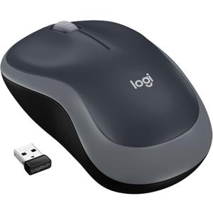 Logitech M185 Wireless Mouse, 2.4GHz with USB Mini Receiver, 12-Month Battery Life, 1000 DPI Optical Tracking, Ambidextrous PC/Mac/Laptop - Swift Grey