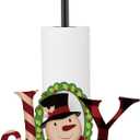 Cinnvoice Christmas Paper Towel Holder Christmas Joy Decoration Xmas Snowman for Kitchen Countertop Bathroom Home Farmhouse Metal Kitchen Accessories Paper Towel Holder Stand