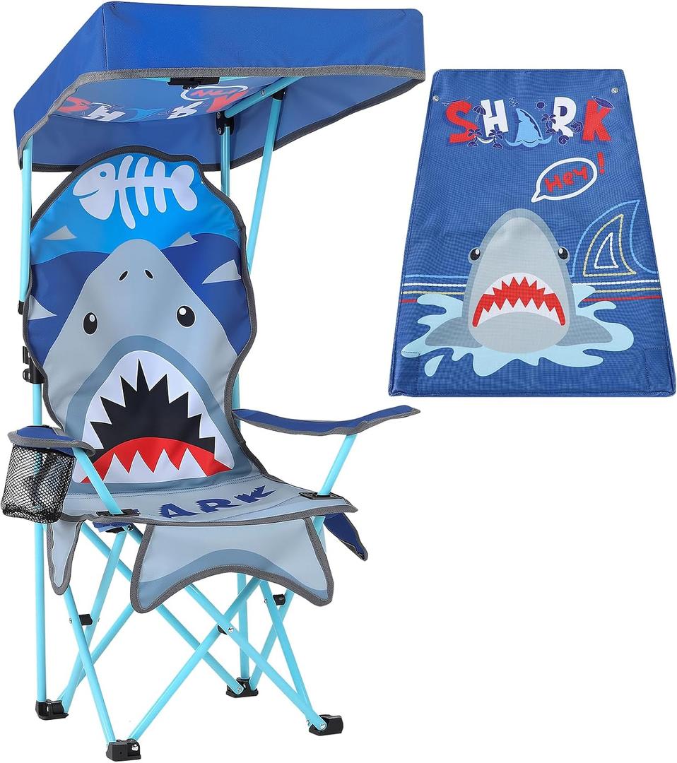 KABOER Kids Shark Pattern Outdoor Folding Camping Chair