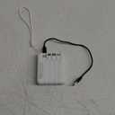 Solar Power Bank 12000mAh,Small Solar Charger Built in 4 Cables,USB C Input/Output,Dual Flashlight External Battery Portable Charger Power Bank for iPhone,Tablet,Samsung (White)