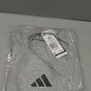 adidas mens Essentials Feelcozy Fleece Hoodie (Medium Tall, Medium Grey Heather/Black)