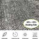 POYEE 40% 6.5ftx6.5ft Shade Cloth Garden Mesh Sun Shade Netting Sunblock Fabric with Grommets for Plants Heat Protection Patio Outdoor Greenhouse Pergola Vegetable Chicken Coop