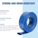 2" x 50 FT Pool Backwash Hose, Heavy Duty Flat Sump Pump Hose, Reinforced Discharge Hose with Clamp, Weather and Burst Resistant, Drain Clean Swimming Pools and Filters for Inground Pools