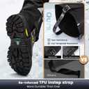 Hikenture Hiking Gaiters with Upgraded Zipper, Gators for Hiking Boots Waterproof, Lightweight Shoe Leg Gaiters for Men Women (Medium, Black)