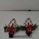 Collections Etc Solar Christmas Candle Garden Stakes - Set of 2