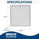 Broan-NuTone Replacement Open Mesh Aluminum Grease Filter (A0) for Single Filter Range Hood Models