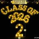 KatchOn, Class of 2026 Neon Sign - 8x5 Inch | Graduation Light Up Sign 2026 Led Neon Signs for Graduation Decorations 2026 | Class of 2026 Grad Light Up Letters for Graduation Party Decorations