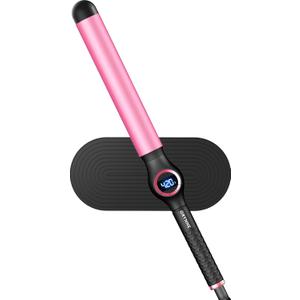 ORYNNE 1.25 Inch Curling Wand for Long Hair, Extra Long Barrel Ceramic Hair Wands, 7 Adjustable Heats, 110-240V Dual Voltage Thick Wand Curling Iron, 60 Minutes Auto Shut Off