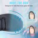 ZYEN Wide Toe Box Shoes Women Non-Slip Ultra Light Running Sneakers Extra Wide Feet Arch Support Walking Shoes Tennis Diabetes Breathable Gym Workouts 8813 Dark Grey 39