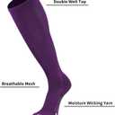 2 x Youper Youth Baseball & Softball Socks Over The Calf Length (3 Pairs) (Purple)