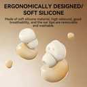 2 x Sleep Earbuds, Sleep Headphones for Side Sleepers, Mini Bluetooth 5.4 Wireless Earbuds, Ultra-Soft Silicone Invisible Earphones for Sleeping, Noise Cancelling Earbuds with Long Battery Life (White)