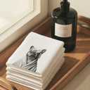 French Bulldog Gifts Bathroom Hand Towels, Frenchie Gifts for Women Men Dog Lovers Decorative Hand Towels for Bathroom Washroom, Funny Dog Kitchen Dish Tea Towels, 16x24 Inch