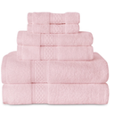 Belizzi Home Ultra Soft 6 Pack Cotton Towel Set, Contains 2 Bath Towels 28x55 inch, 2 Hand Towels 16x24 inch & 2 Wash Coths 12x12 inch, Ideal for Everyday use, Compact & Lightweight 