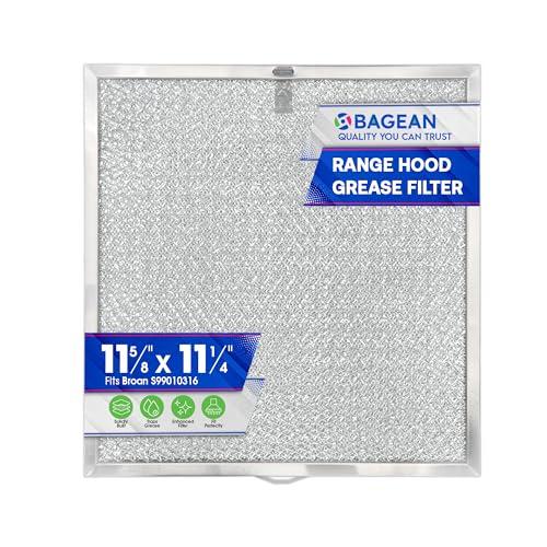 Bagean Stove Hood Vent Filter 11.60” x 11.22” BPQTAF S99010316 Compatible with Broan Range Hood Filter Replacement - Aluminum Mesh Kitchen Overhead Fan Screen - Blocks Grease & Filters Oven Air (1-Pk)