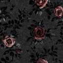 Gothic Rose Floral Peel and Stick Wallpaper Self Adhesive Removable Black Red Wall Paper Renter Friendly Contact Paper for Bedroom Bathroom Shelf Liner 17.71"X236.2"