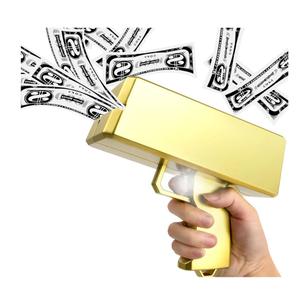 Golden Money Shooter, Make it Rain/Spray Money Paper Playing Toy , Handheld Spray Cash for Game Movies Party Supplies