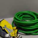 Sewer Jetter Kit for Pressure Washer,Water Jet Drain Cleaning Hose with Corner Rotating Button Spring Nose 1/4" NPT Sewer Cleaning Tool High-Pressure Nozzles,5800 PSI 50 FT (Green)