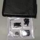 RAINMOOD Bar Stool, Mid-Century Modern Style Swivel Bar Stools with Leather Seat and Wooden Legs, Counter Chair for Kitchen Dining Room Living Room (Black, Counter Chair-Seat Height 26)