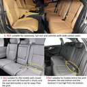 West Llama Linen Car Seat Covers, Bottom Seat Covers for Cars Include 1 Pair Front Driver Seat Pad Mat and 1 Rear Bench Cover Universal Fits 90% Vehicles, SUVs, Cars, Sedans (3Piece-Gray)