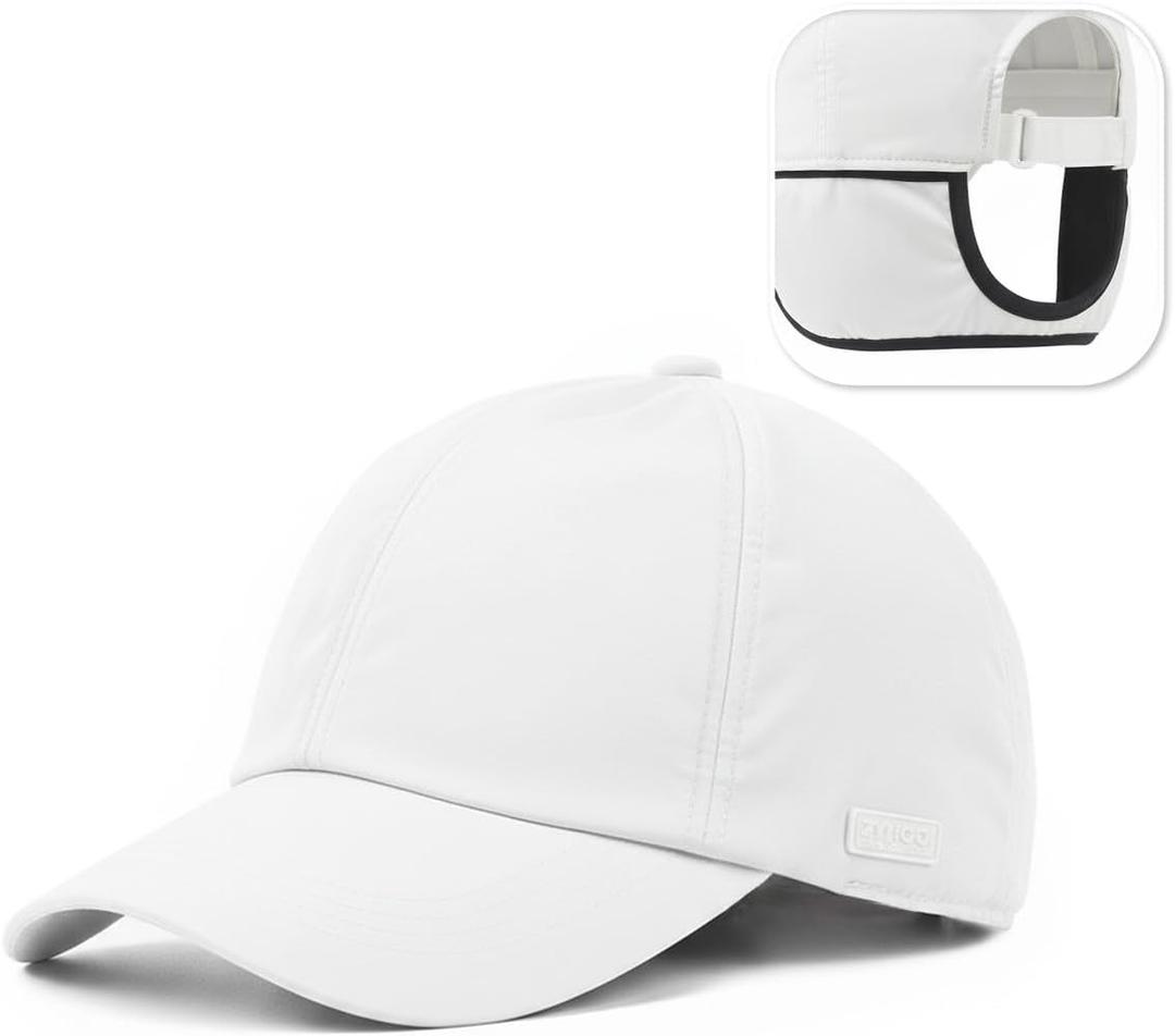 Zylioo XXL Oversized Woolen Baseball Cap Hat,Soft-Structured Winter Ball Cap,Adjustable Warm Dad Cap for Big Heads (Large, White-ear Flap)