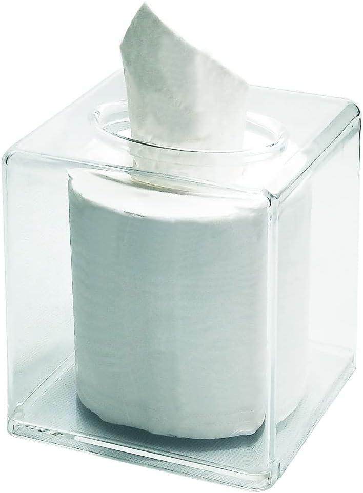 Square Clear Acrylic Tissue Box Covers, Big Bathroom Facial Napkin Box Holders, Table Clear Dryer Sheet Dispenser for Bathroom, Kitchen and Cars
