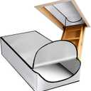 Attic Stairway Insulation Cover, Premium Energy Saving Attic Door Tent for Pull Down Stairs with Heavy-Duty Zipper, Fits 25" x 54" Opening, Easy Staple-On Install