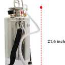 Heavy Duty Stainless Steel Sprayer, 2 Gallon Pump Sprayer, 8L Stainless Hand Pump Sprayer for Lawn, Garden Watering, Floor Cleaning (20 Wand & 3FT, Silver)