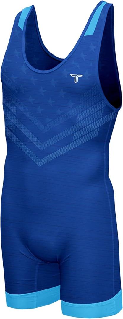 Takedown Wrestling Singlet for Men  Lightweight Compression Fit Wrestling Gear for Powerlifting & Workouts (X-Large, Starfall Red)
