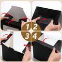 20 x Gilprop 20 Pcs Hat Boxes for Men Black Gift Boxes with Window Display Box for Hat Storage Container for Baseball Caps, Dad Hat, Billed Cap, Snapbacks, Paper Fold Box Packing Box 8.1 x 8.1 x 5.1