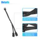 X AUTOHAUX Car Bus EFI Y Splitter Cable 558-465 for Holley EFI for Terminator X for Sniper EFI System for Dominator TERMX-Y-6 Can Bus Y-Splitter Harness 1 to 2 Converter Nylon Braided Tube