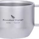 Boundless Voyage 200ml Titanium Double Wall Mug Metal Coffee Tea Cup Mini Espresso Cup Outdoor Camping Travel Ultralight Durable Portable Drinkware